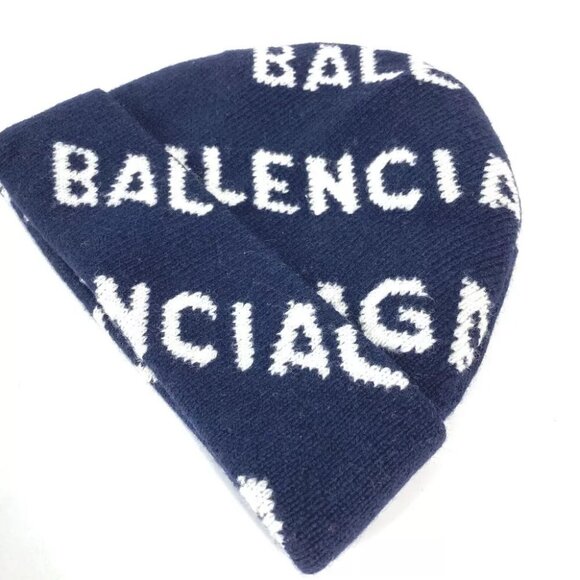 Auth BALENCIAGA 633717 logo beanie hat knit hat knit cap Knit hat main image 7